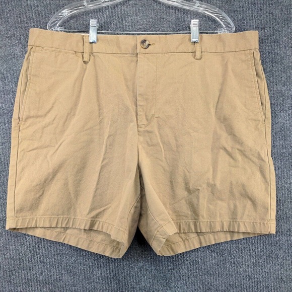 OId Navy Mens Ultimate Slim Chino Shorts Tan Size 40 Slash Pockets - Picture 2 of 11